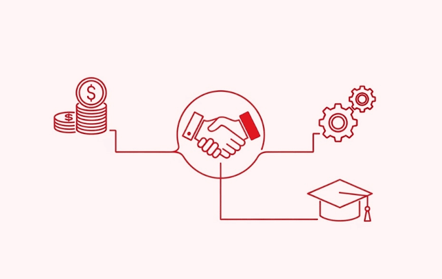 ビジネスの核心を捉える応用力と実績を示すアイコン